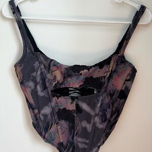 Out From Under Urban Outfitters printed corset
